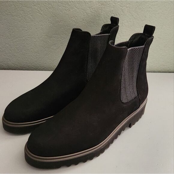 $420 PAUL GREEN Vienna Lugged Chelsea Bootie Black Women's Size 6.5 - Picture 5 of 9